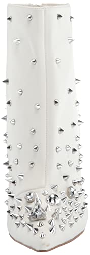 Steve Madden Women's Viceroy Ankle Boot, White, 7.5