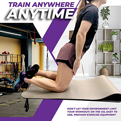 NordStick Nordic Hamstring Curl Strap - Upgraded Stability, Speed, Comfort - PT Pro Created - 10 Second Setup, 300LB Cap - Nordic Curl Ab Home Fitness Equipment - Ab, Spanish Squats, Razor Curl