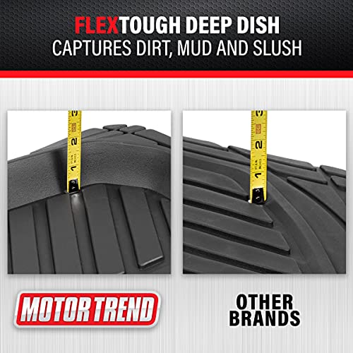 Motor Trend 923-BD Burgundy FlexTough Contour Liners-Deep Dish Heavy Duty Rubber Floor Mats for Car SUV Truck & Van-All Weather Protection Trim to Fit Most Vehicles