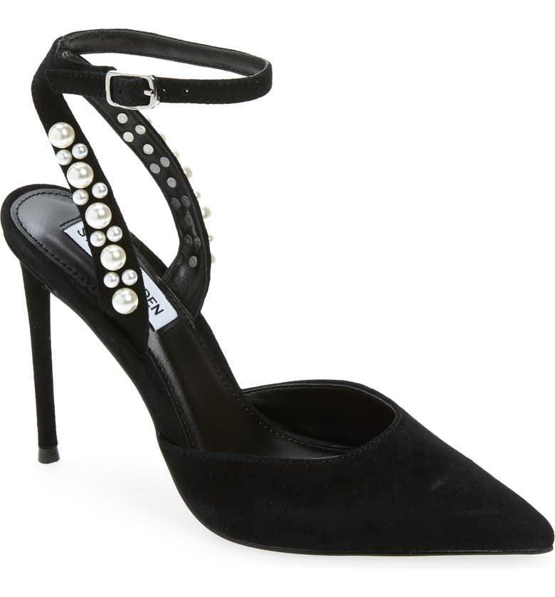Steve Madden Women's Vary Pump, Black Suede, 7.5