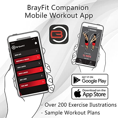 BRAYFIT Sandbags for Strength Training - Cross Training Weight Workout Equipment for Home Gym - Adjustable Fitness Gear Including Exercise Mobile App, Double Stitched Premium Strap Reinforcement