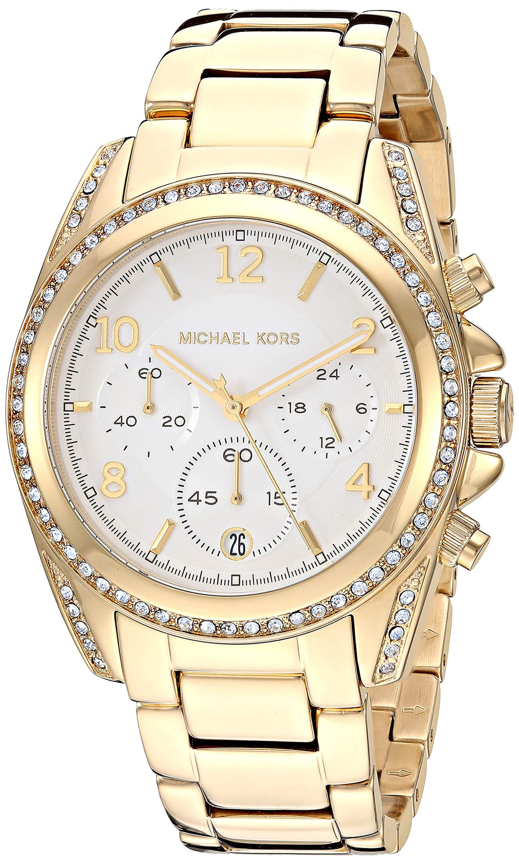 Michael Kors Women's Blair Quartz Watch with Stainless Steel Strap, Gold, 20 (Model: MK6762)