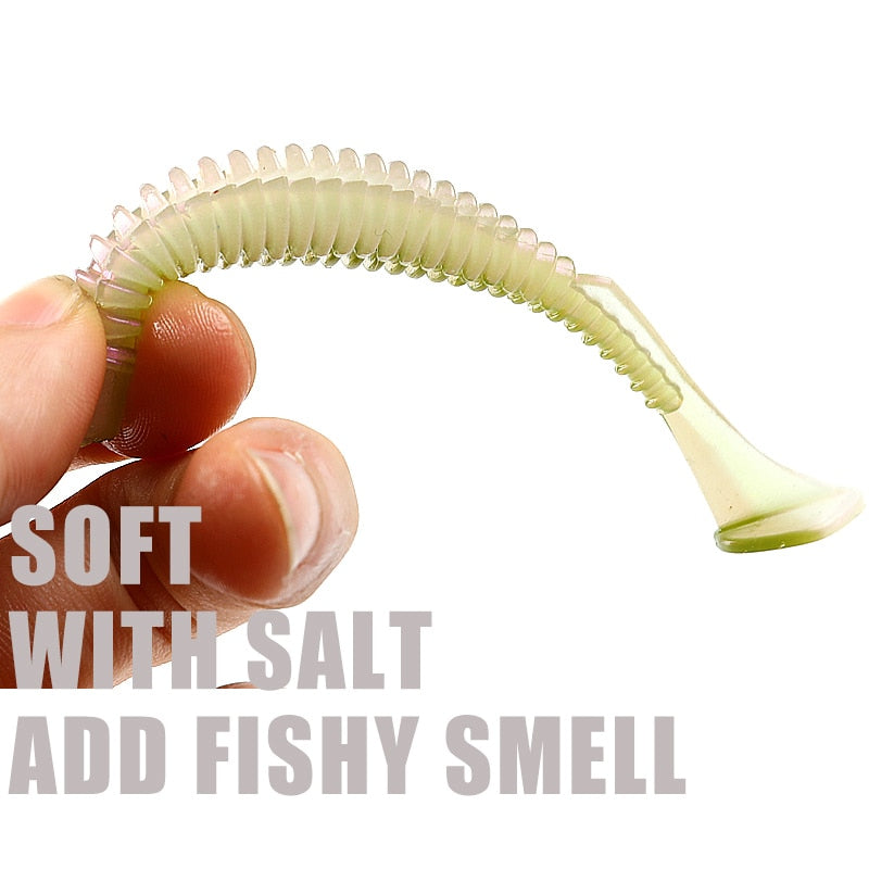 2022 supercontinent new t tail 51mm/76mm/101mm predator's soft lure, artificial lure for bass fishing With salt add fishy smel