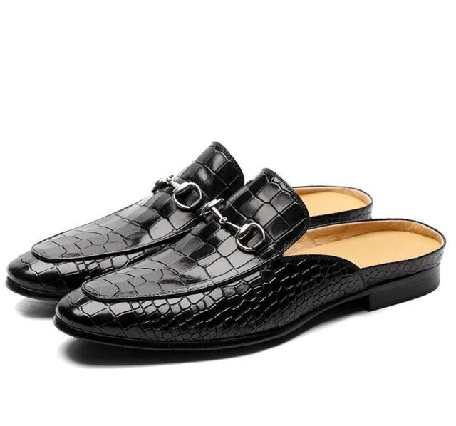 Men pu Leather Shoes Casual Shoes Dress Shoes Brogue Shoes Spring Vintage Classic Male Casual summer slippers men F85