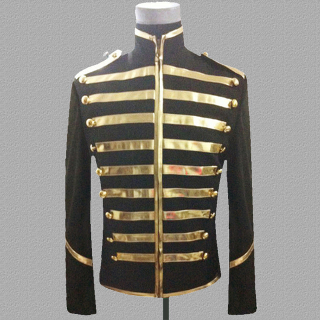 PYJTRL Tide Blazer Men Mandarin Collar Gold Silver Stage Suit Jacket Party Dress Singers Clothing