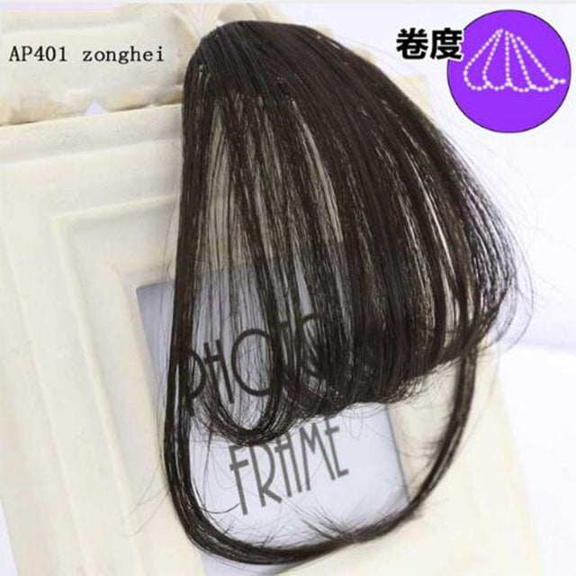 LVHAN air bangs pure bangs hair extension synthetic wig natural black light brown dark brown black high temperature fiber