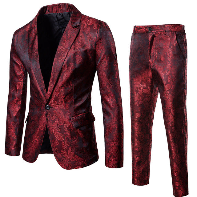 2Pcs Mens Blazer Suit Slim Fit Tuxedo Coat + Pants Trousers Formal Evening Wedding Groom 2019 nEW
