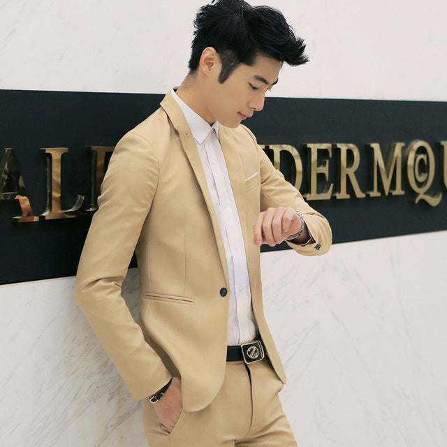 Fashion Brand New Hot Sales Mens Solid Color Classic Fashion Formal Business Suit Blazer Slim Fit Luxury Coat Jacket