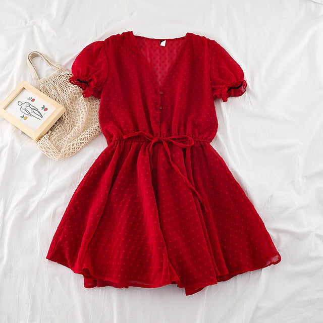 Women Summer Clothing Bodysuit Women Sweet V-neck Elastic Waist Fashion Wide-legged Shorts Jumpsuit Woman Lace Jumpsuit