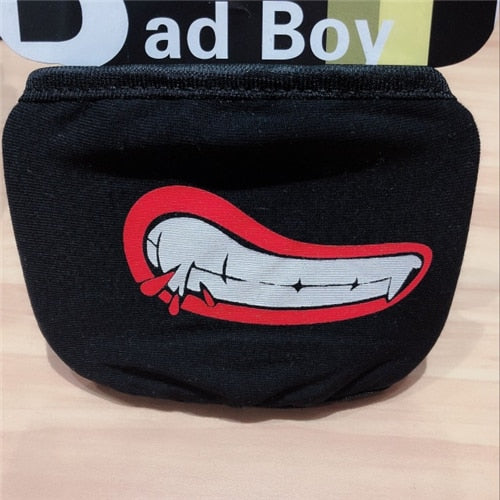 Black Mask for Female Male Face Mask Cotton Anime Mouth Mask Anti-dust Pollution Masks Cute Masker for Woman Man
