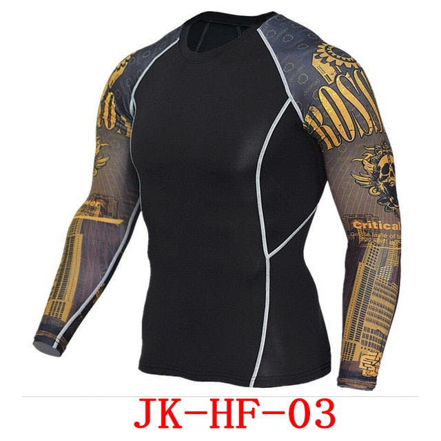 Newest 2Pcs/Set Men's Tracksuit Gym Fitness Compression Sports Suit Clothes Running Jogging Sport Wear Exercise Workout Tights