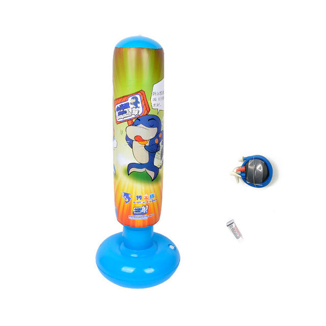 1.25M Kids Boxing Inflatable Punching Bag Muay Thai Taekwondo Equipment Kickboxing Fitness Equipment Venting Toy Dektop Sandbag