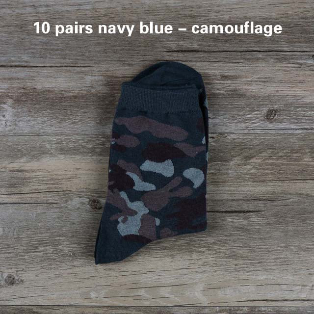 10 Pairs Camouflage Socks Men Cotton Outdoor sport hiking socks Army Green