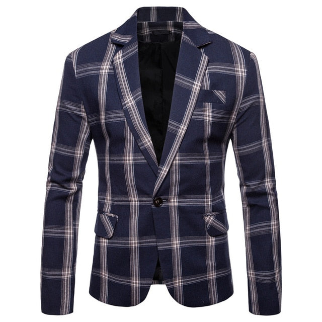 Riinr Brand Autumn Men Casual Blazer Suit Mens Cotton Suit Jacket Slim Fit Men's Classic Smart Casual Blazer For Male