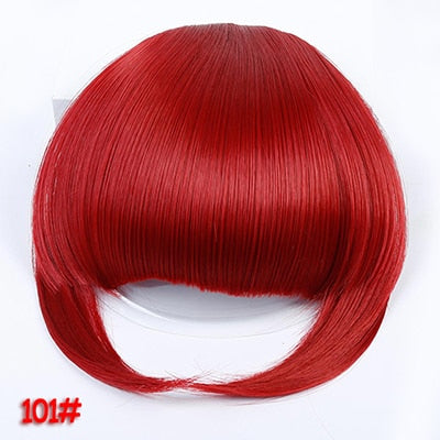 HOUYAN HAIR 6inch 4Color Clip In Hair Bangs Hairpiece Accessories Synthetic Fake Bangs Hair Piece Clip In Hair Extensions