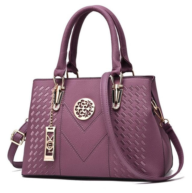 FGJLLOGJGSO Embroidery Messenger Bag Brand Women Handbags Leather Female Crossbody Shoulder Bag Lady Hand Bag Sac Bolsa Feminina