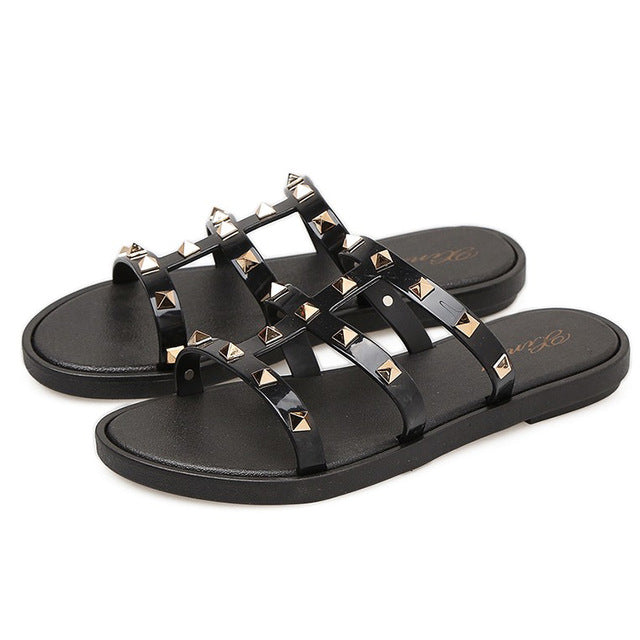 Fashion Women Slides Summer Rivet Slippers Women Shoes Flip Flops Slide Sandals Upstream Lady Shoes Slides Zapatillas Mujer