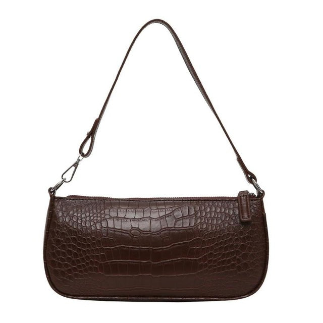 Fashion Crocodile Leather Women Bag Retro Alligator Bag Shoulder Crossbody Handbag Ladies Hand Bags Female Handbag Baguette Bag