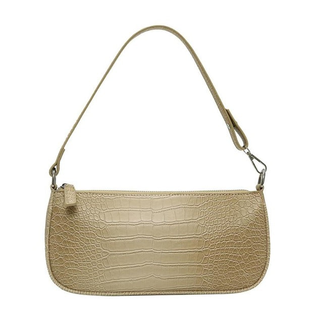 Fashion Crocodile Leather Women Bag Retro Alligator Bag Shoulder Crossbody Handbag Ladies Hand Bags Female Handbag Baguette Bag