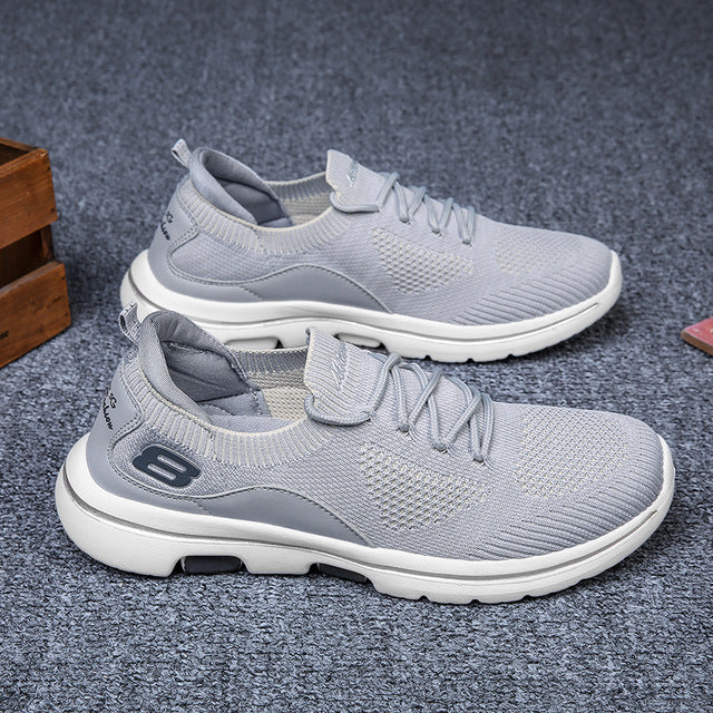 Men Shoes Jogging Sneakers For Men Summer Mesh Casual Sport Sock Shoes Lace-up Outdoor Running Shoes Man skecher Basket Shoes