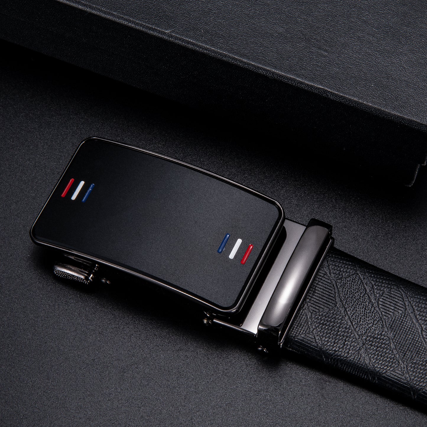 Fashion Men's Business Alloy Automatic Buckle Unique Men Black Belt Buckles for 3.5cm Ratchet Men Apparel Accessories