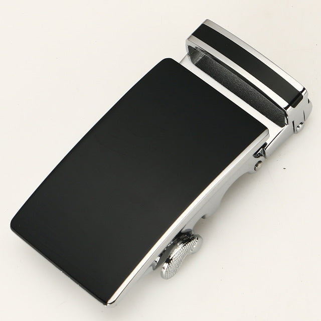 35mm Men Belt Buckle Automatic Luxury Brand Alloy Metal Belt Buckles Head Black Silver Dropshipping 2019