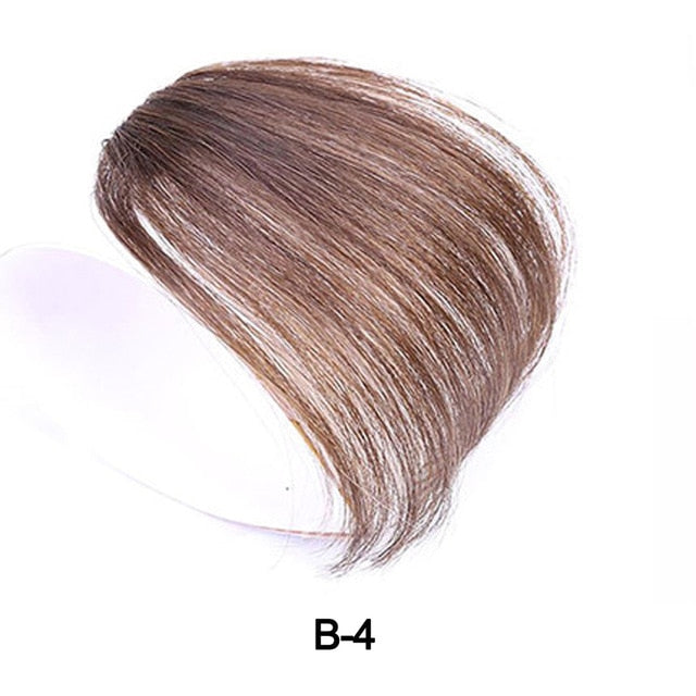 Clip In Blunt Bangs Thin Fake Fringes Natural Straigth Synthetic Neat Hair Bang Accessories For Girls Invisible Natural 4 Colors