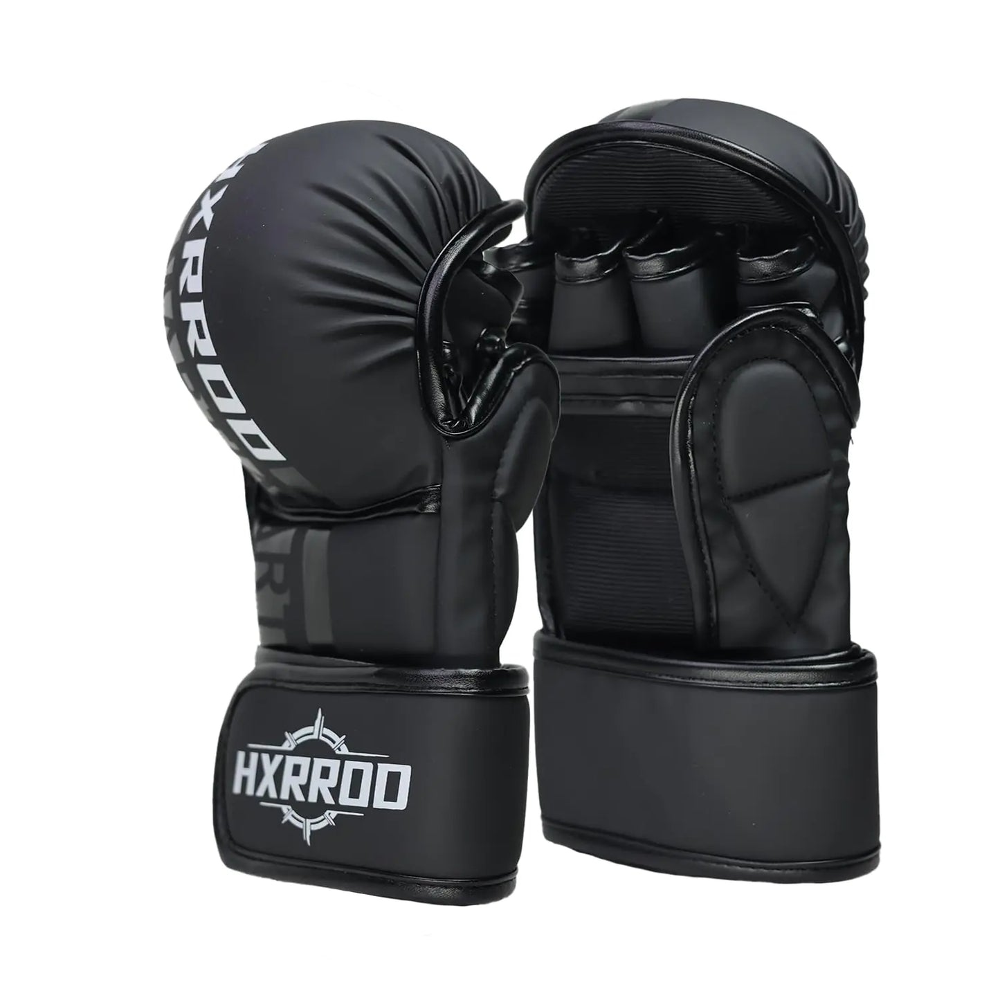 MMA Gloves Sparring Grappling Kick Boxing Gloves Hybrid Open Palm Martial Arts Mitts Light Weight for Martial Arts Sparring Karate Muay Thai Boxing Punching Bag Combat Sports Training Gloves