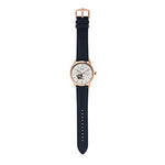 Fossil Men's Townsman Automatic Stainless Steel and Leather Two-Hand Subeye Watch, Color: Rose Gold/Navy (Model: ME3171)