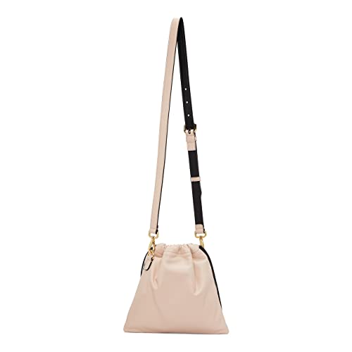 Fendi Roma Sack Pink Leather Drawstring Pouch Crossbody Bag 8BT337
