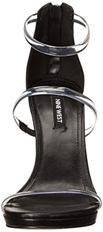 Nine West Women's LEAH3 Heeled Sandal, Black, 7