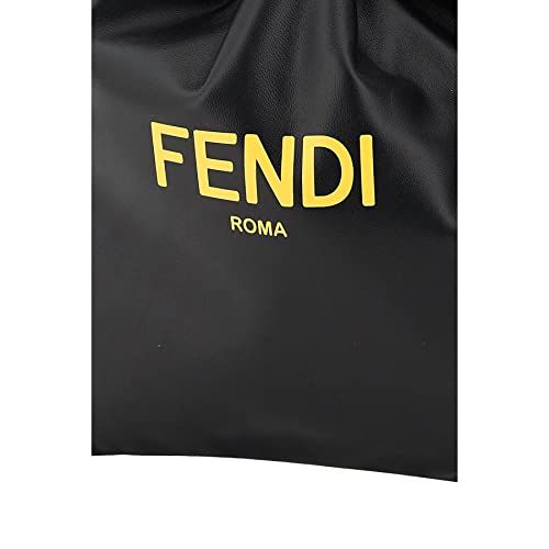 Fendi Roma Black Leather Drawstring Mini Crossbody Bag 7AV510