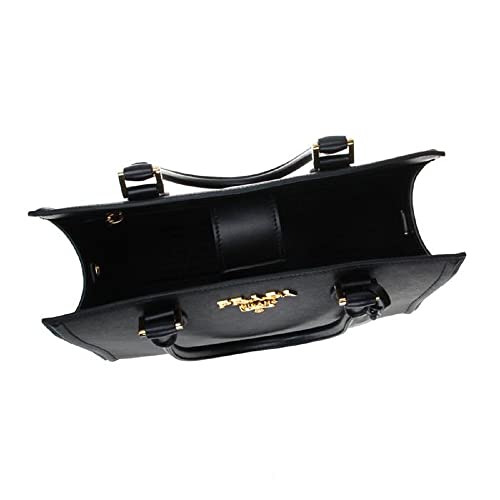 Prada Saffiano Lux Black Medium Satchel Handbag 1BA227