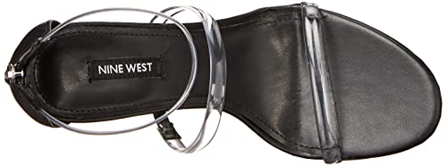 Nine West Women's LEAH3 Heeled Sandal, Black, 7
