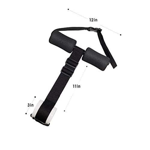 Gogloo Nordic Hamstring Curl Strap | Perfect Home Fitness Equipment for Sit-ups, Core Training, Razor Curls, Spanish Squats, Core Twists and More (350Lbs Capacity) (Black)