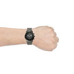 Fossil Men's 42mm Collider Stainless Steel Hybrid HR Smart Watch, Color: Smoke (Model: FTW7009)