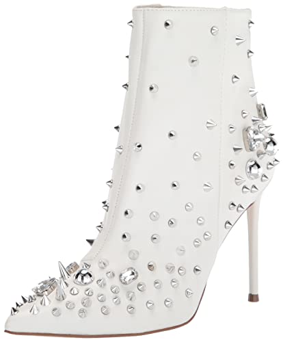 Steve Madden Women's Viceroy Ankle Boot, White, 7.5