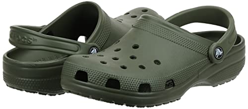 Crocs Unisex-Adult Classic Clogs (Best Sellers), Army Green, 2 Men/4 Women