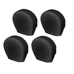 Explore Land Tire Covers 4 Pack - Tough Tire Wheel Protector for Truck, SUV, Trailer, Camper, RV - Universal Fits Tire Diameters 23-25.75 inches, Black