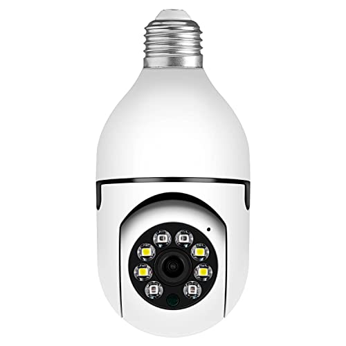 VULNiX E27 Light Bulb Camera WiFi Outdoor Indoor 1080p 360 Degree Panoramic Smart Home Security Wireless Smartbulb Cam Dome Surveillance IP HD CCTV Night Vision Lightbulb Socket Bombillo Camara