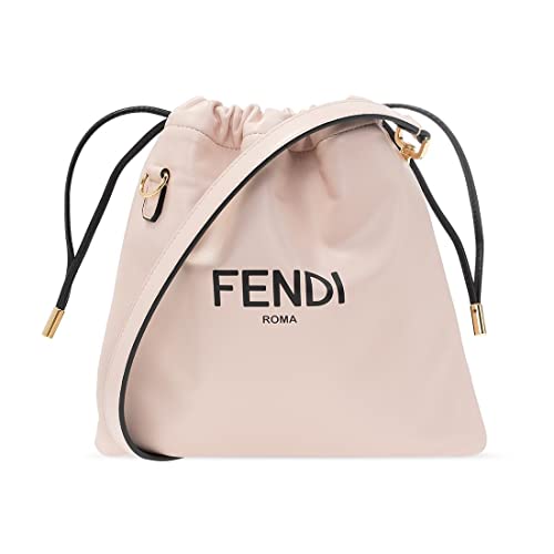 Fendi Roma Sack Pink Leather Drawstring Pouch Crossbody Bag 8BT337