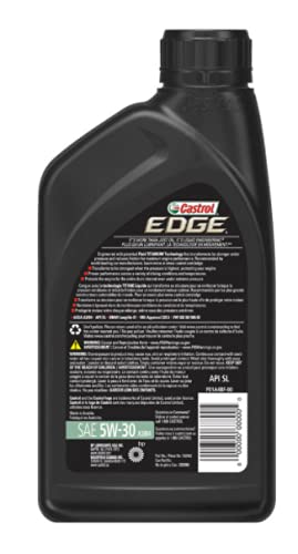 Castrol 06037 Edge 5W-30 A3/B4 Advanced Full Synthetic Motor Oil, 1 Quart