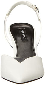 Nine West Women's HEAT3 Heeled Sandal, White, 8.5