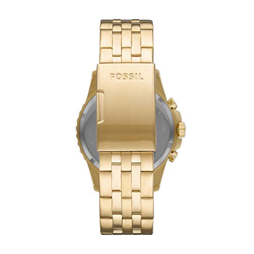 Fossil Men's FB-01 Quartz Stainless Steel Chronograph Watch, Color: Gold (Model: FS5836)