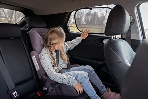 Enovoe Car Window Shade - (2 Pack) - 21"x14" Premium Cling Sunshade for Car Windows - Sun, Glare and UV Rays Protection for Your Child - Baby Side Window Car Sun Shades