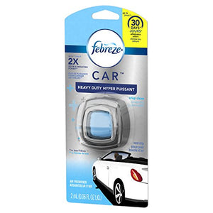 Febreze Car Air Fresheners, Heavy Duty Crisp Clean, Odor Eliminator for Strong Odors Car Vent Clips (8 Count)