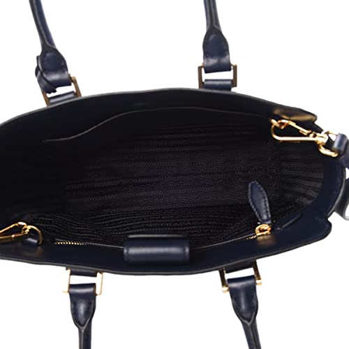 Prada Saffiano Lux Black Medium Satchel Handbag 1BA227