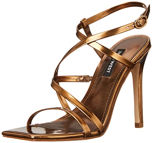 Nine West Women's TILAS3 Heeled Sandal, Bronze, 10