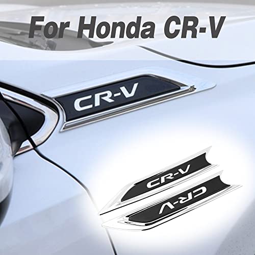 CEBAT 2Pcs ABS Chromed Air Vent Hood Intake Fender Trim Side Wing Fender Emblem Badge Decoration Cover Trim for CRV 2017 2018 2019 2020 2022