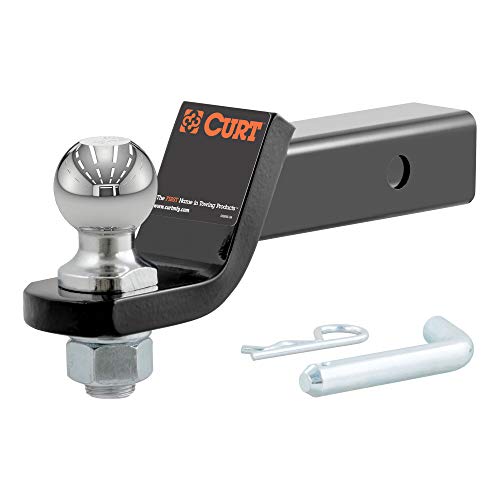 CURT 45036 Trailer Hitch Mount with 2-Inch Ball & Pin, Fits 2-in Receiver, 7,500 lbs, 2" Drop